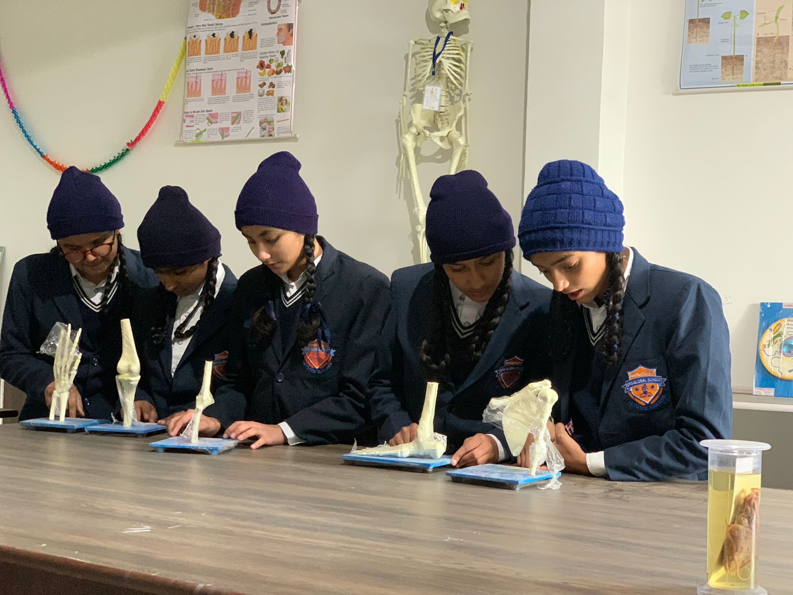 Students conducting a Biology practical